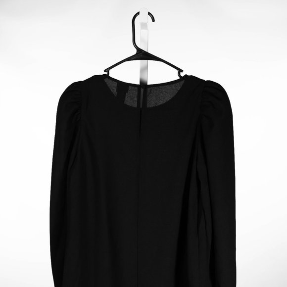 H&M Women's Black Long Sleeve Dress Puff Sleeve Party Cocktail Shift XS NWT - Picture 7 of 10